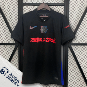 FC Barcelona 25/26 Local Colaboración Travis Scott Black And Red (Fan Versión)