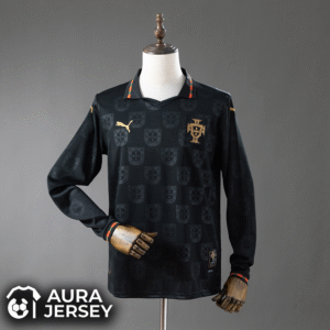 fvnml Portugal Visitante Negra Mundial 2026 (Fan Versión) Manga larga