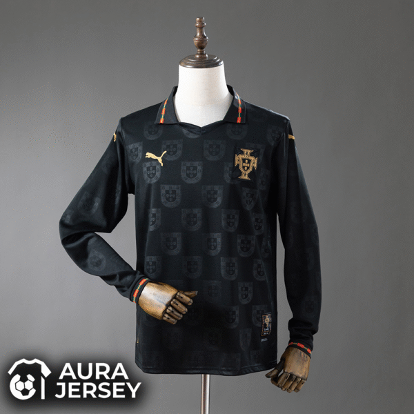 Portugal Visitante Negra Mundial 2026 (Fan Versión) Manga larga